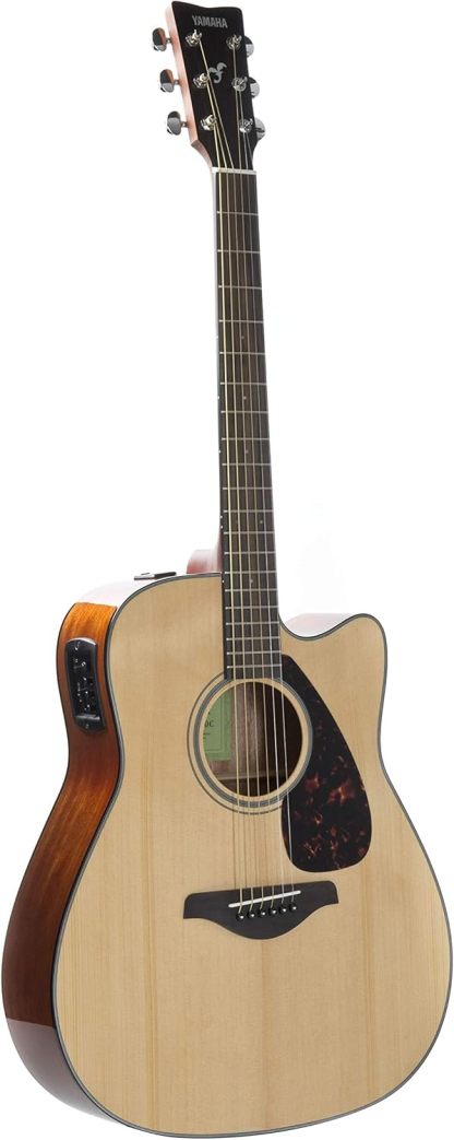 Yamaha FGX800C guitarra acústica eléctrica marrón natural - tapa de abeto cuerpo nato okume y pastilla integrada-Havenupyard