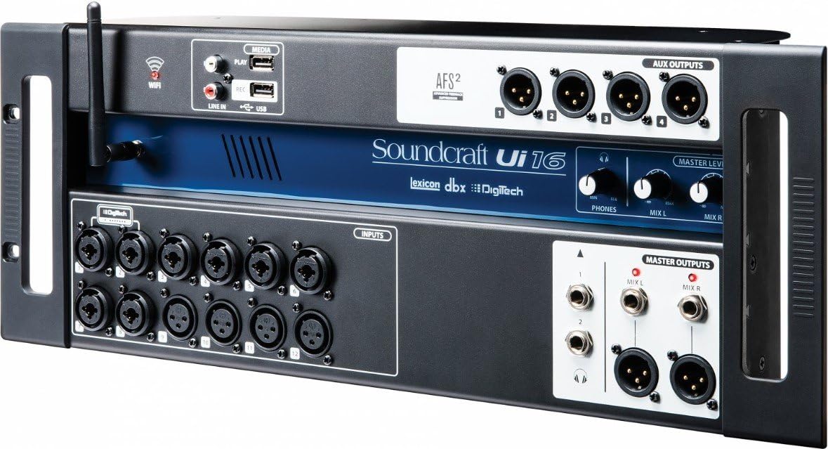 Soundcraft UI 16 - Mezclador de 16 canales con WiFi - entrada XLR Jack y salida USB para directo-Havenupyard