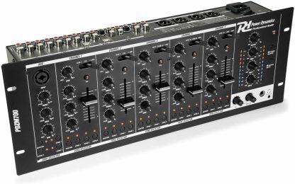 Power Dynamics PDZM700 - Mixer de 6 canales para rack - doble USB tipo B - ecualizador y salidas XLR RCA-Havenupyard