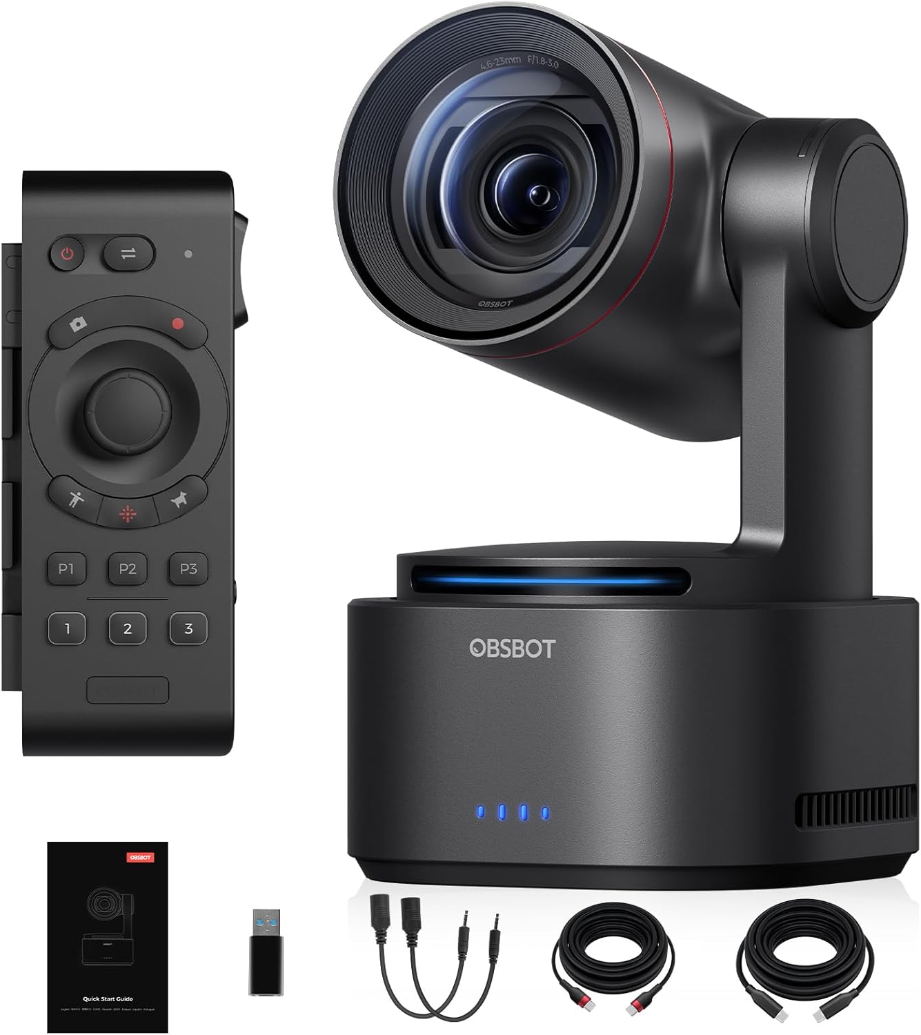 OBSBOT Tail 2 Cámara PTZR 4K NDI - Zoom Óptico 5x - Seguimiento AI - HDMI SDI USB IP - Control Remoto-Havenupyard