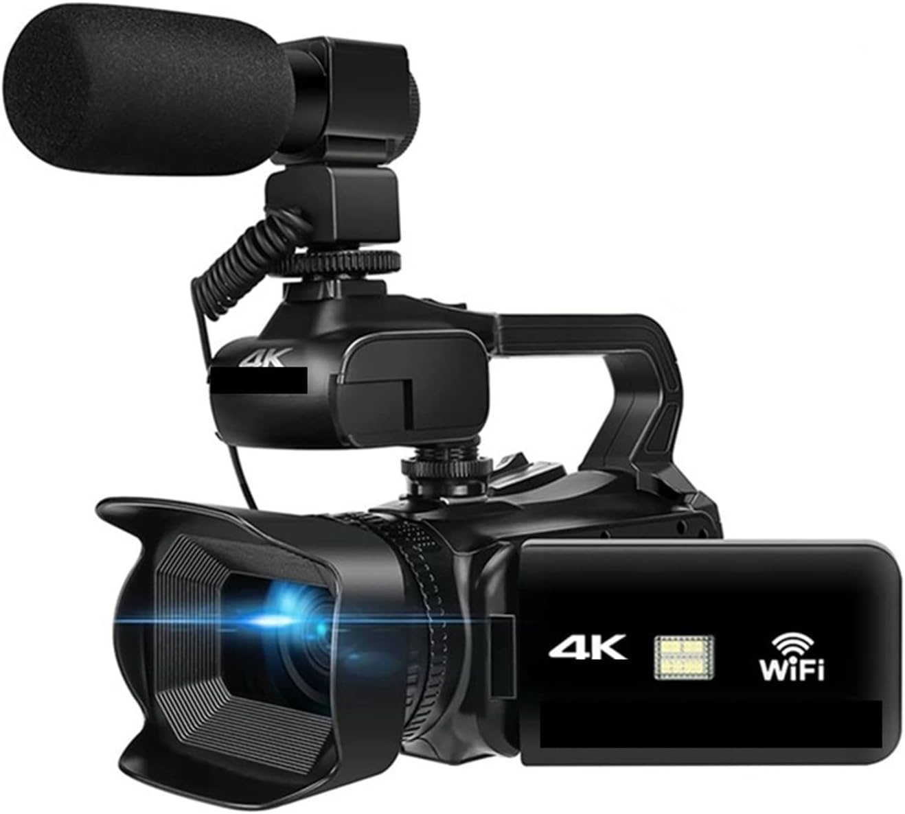 Cámara digital 4K para streaming - videocámara 64 MP con micrófono - pantalla táctil giratoria - zoom 18 aumentos - sin tarjeta SD-Havenupyard