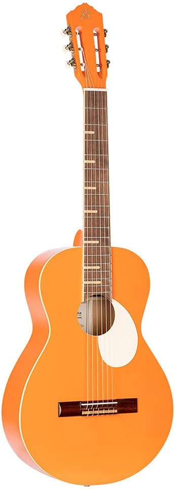 Ortega Gaucho Series RGA ORG guitarra acústica de 6 cuerdas - color naranja bolsa incluida y cuerdas de nailon-Havenupyard