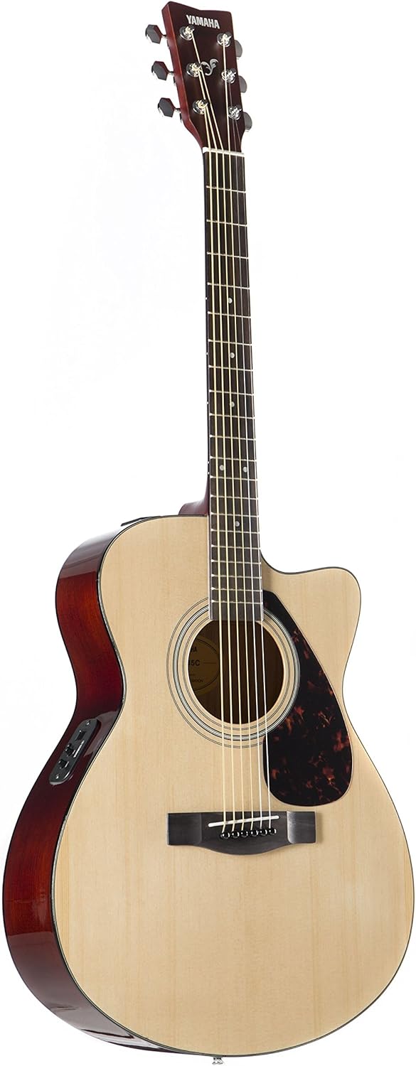 Yamaha FSX315C guitarra electroacústica beige - tapa de pícea diapasón de palisandro controles volumen tono y afinador-Havenupyard