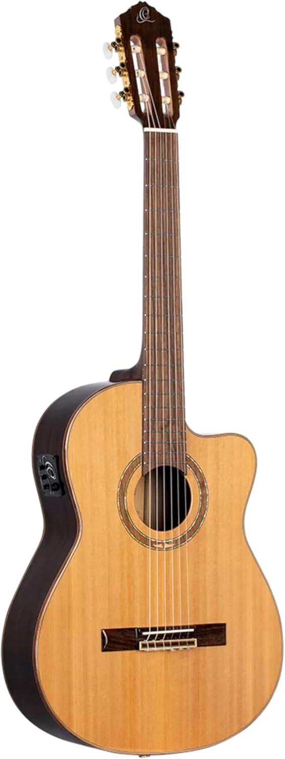 Ortega RCE159SN guitarra electroacústica clásica 4 4 - cedro natural nogal palisandro y pastilla piezo-Havenupyard