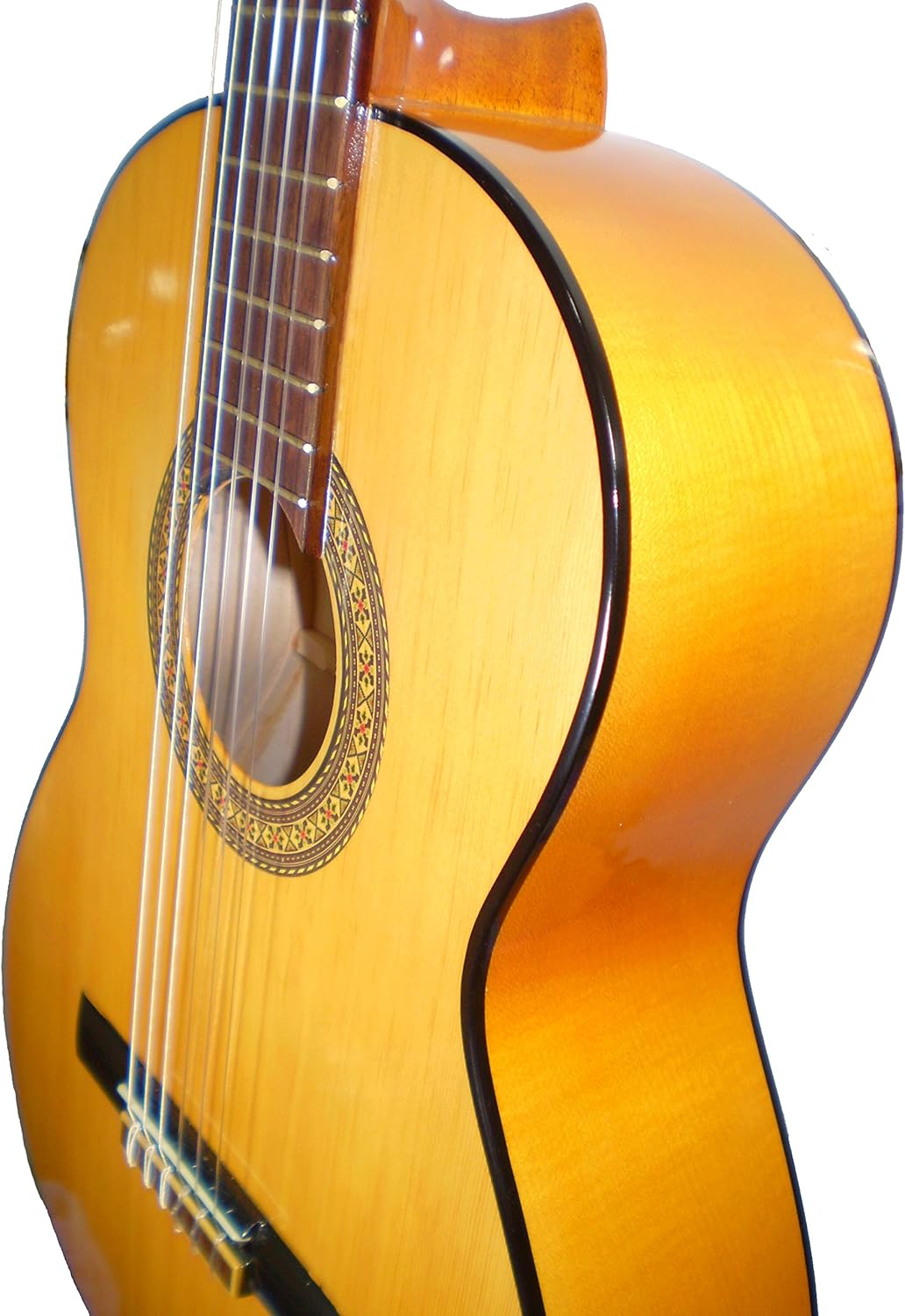 Marce Flamenco 1 guitarra clásica española de estudio - funda caja de sicomoro acción baja y tamaño adulto-Havenupyard