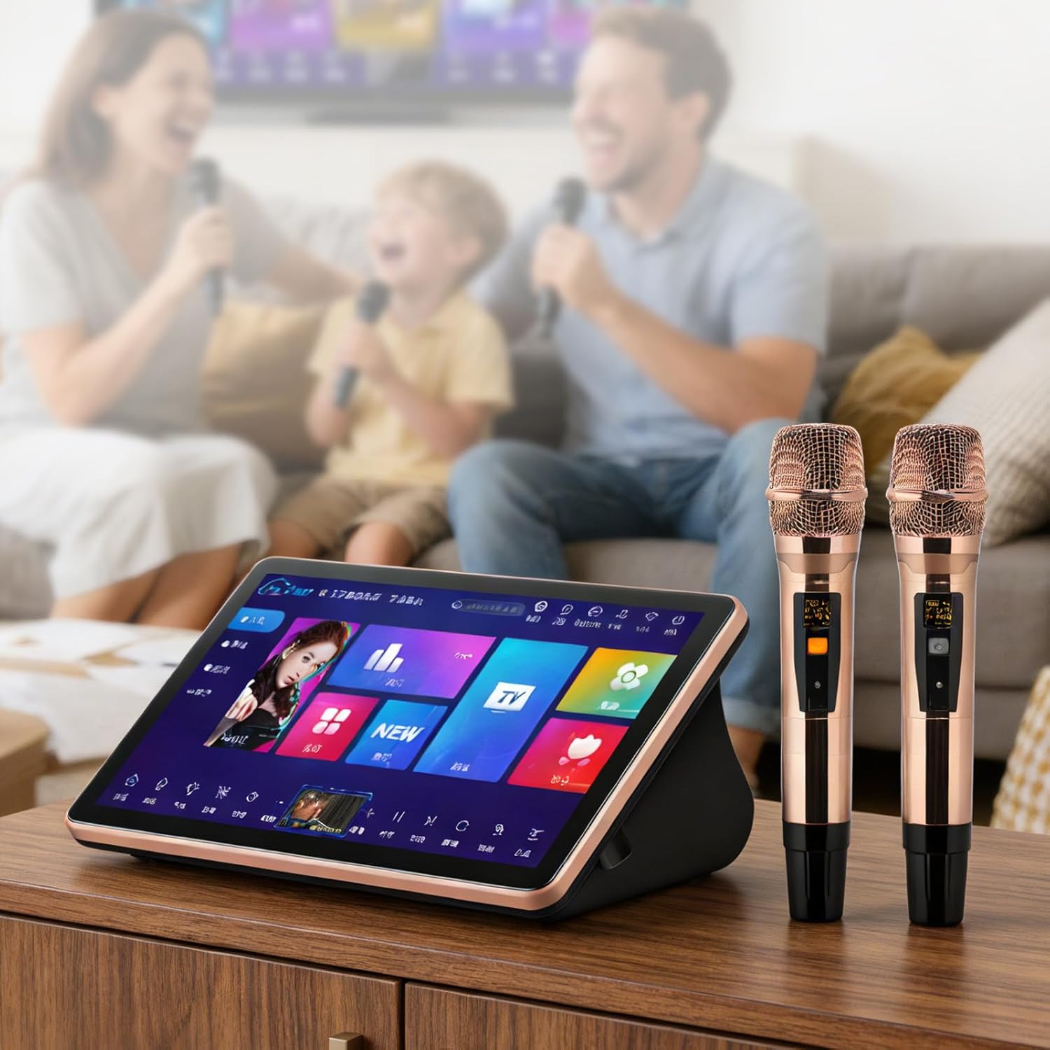 Reproductor de karaoke 18,5 pulgadas - voz inteligente - sistema dual - partitura en tiempo real - uso interior y exterior - modelo A 500G-Havenupyard