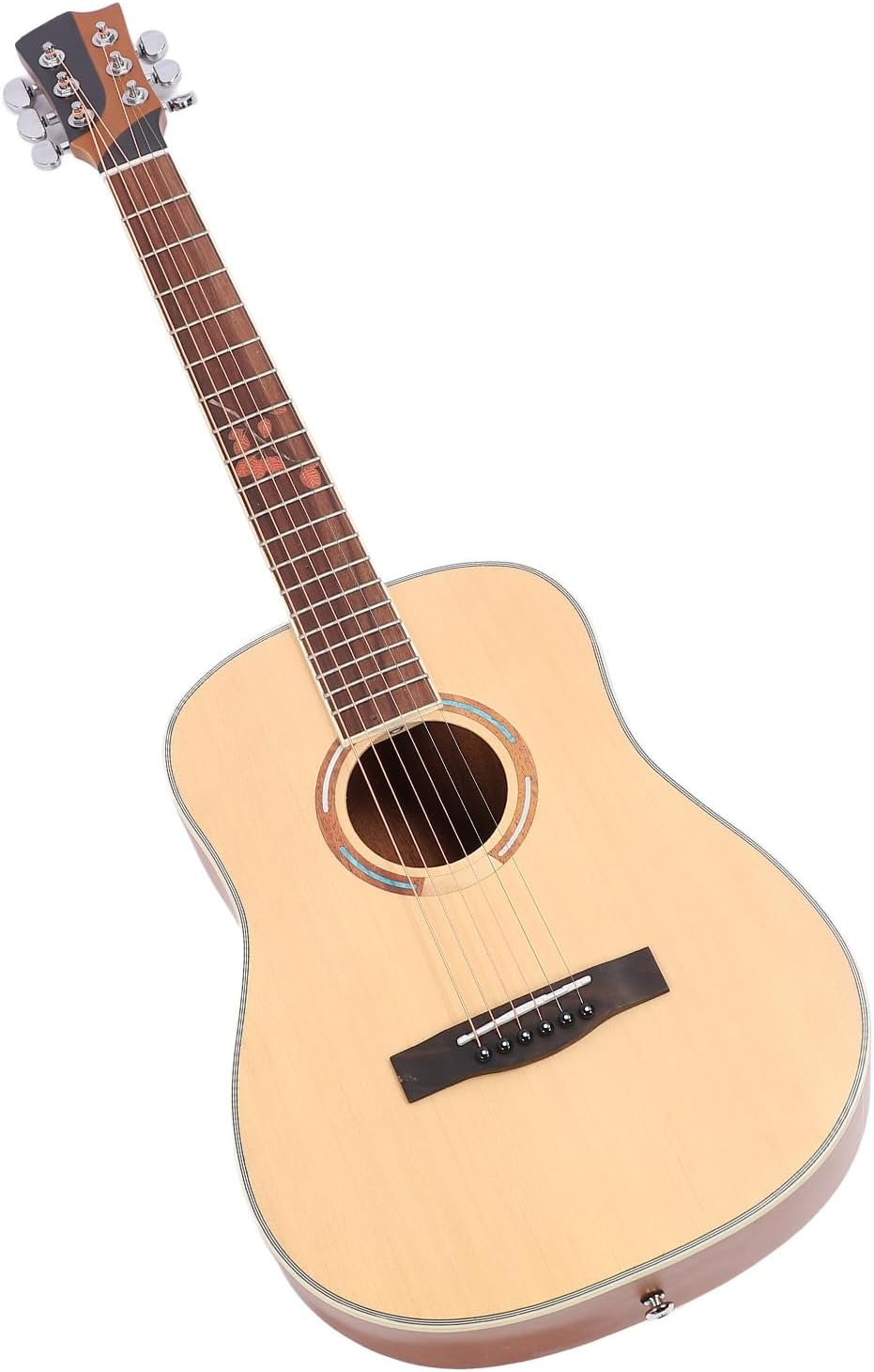 Eujgoov guitarra acústica de 34 pulgadas - para escenario con adaptadores EQ diapasón de laurel cuello de okoume y 6 cuerdas-Havenupyard
