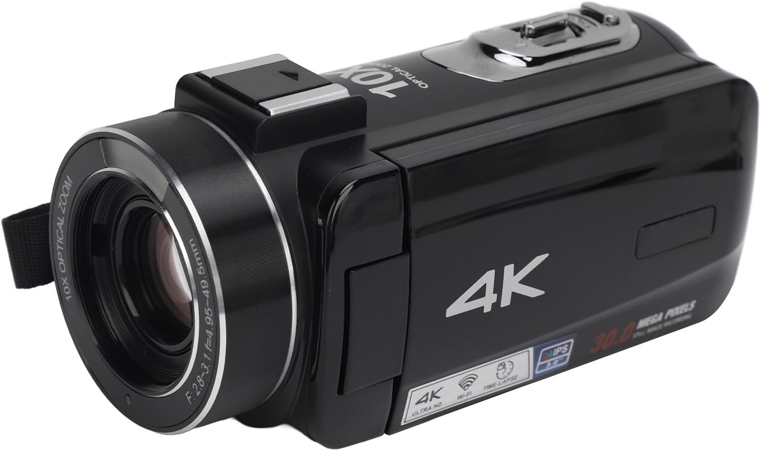 Tbest Videocámara Digital 4K - Zoom Óptico 10x - Pantalla Táctil IPS 3 Pulgadas - Estabilización 6 Ejes-Havenupyard