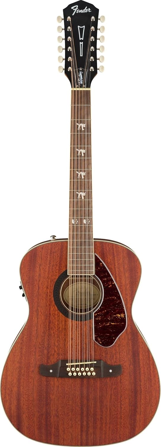 Fender Tim Armstrong Hellcat - Guitarra acústica de 12 cuerdas natural - Caoba nogal y pastilla piezoeléctrica-Havenupyard