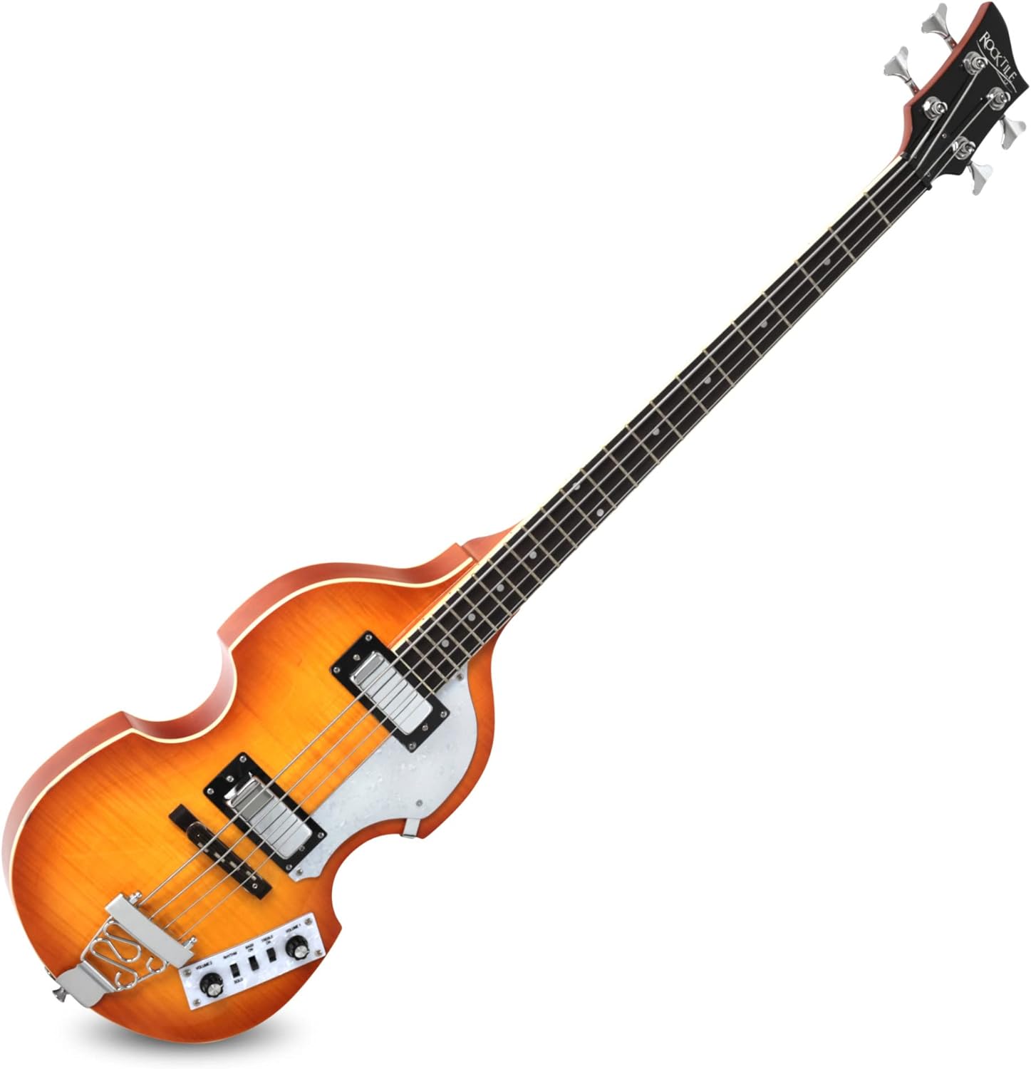 Rocktile VB-1 Sir Paul Vintage Beatbass - bajo eléctrico violín Hollowbody Sunburst con 2 Humbucker y 4 cuerdas-Havenupyard