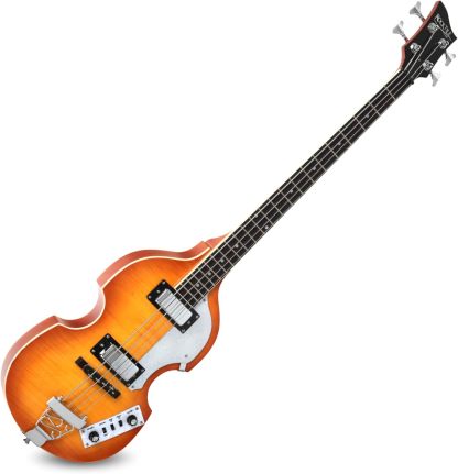 Rocktile VB-1 Sir Paul Vintage Beatbass - bajo eléctrico violín Hollowbody Sunburst con 2 Humbucker y 4 cuerdas-Havenupyard