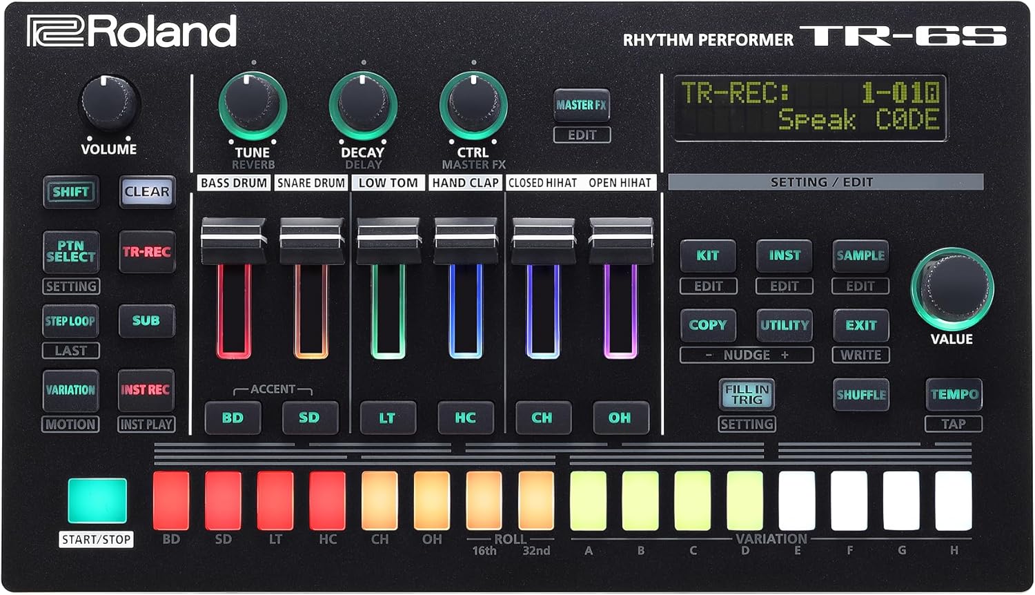 Roland TR-6S Rhythm Performer caja de ritmos blanca - 6 pistas sonidos TR muestras preset y generador FM editable-Havenupyard