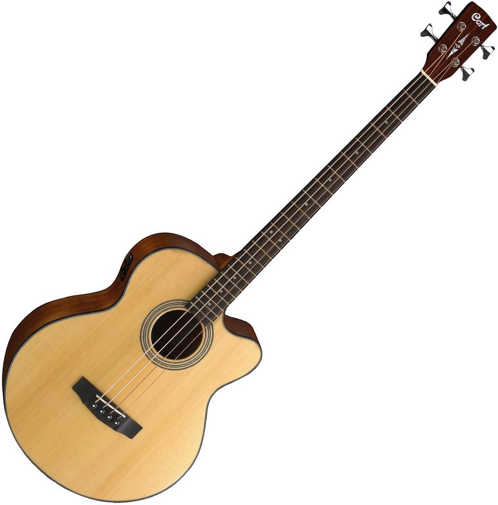 Bajo acústico Cort SJB5FNS - 4 cuerdas - acabado marrón - tapa de abeto y caoba - refuerzo de palisandro-Havenupyard