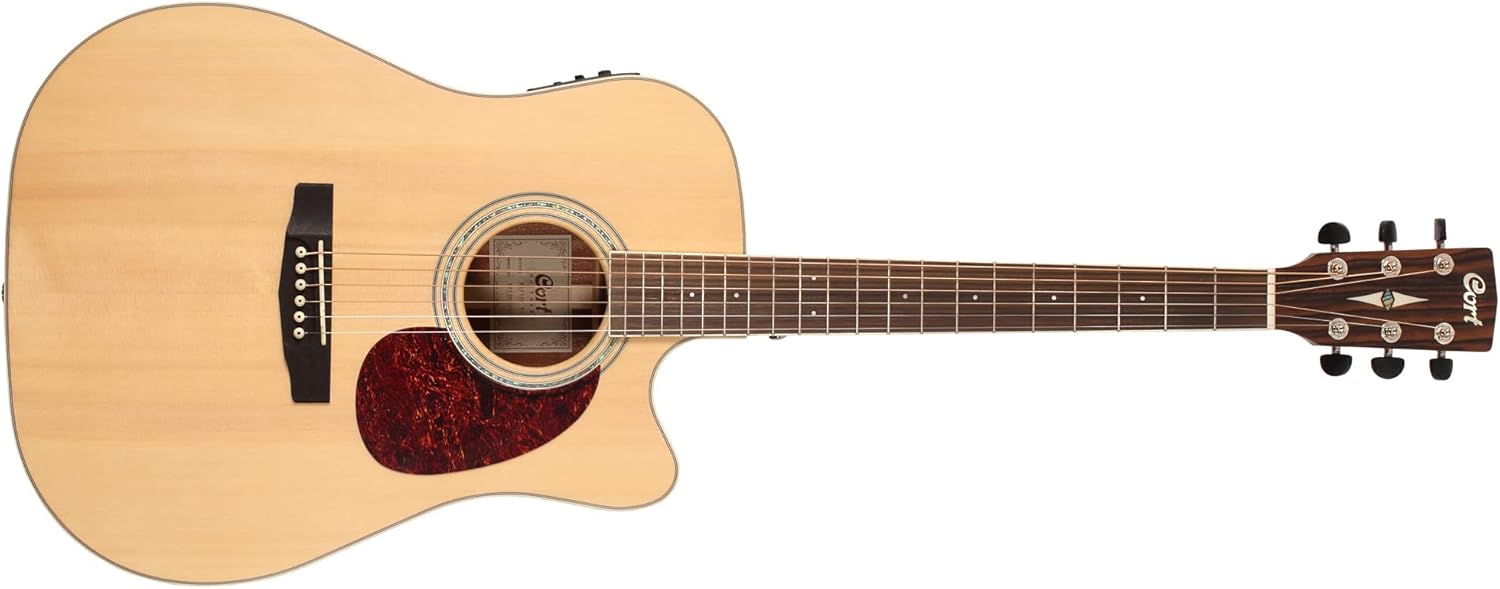 Cort MR710F NS - Guitarra electroacústica natural de madera - tapa combinada - cuerpo de caoba - cuerdas de bronce fosforado-Havenupyard
