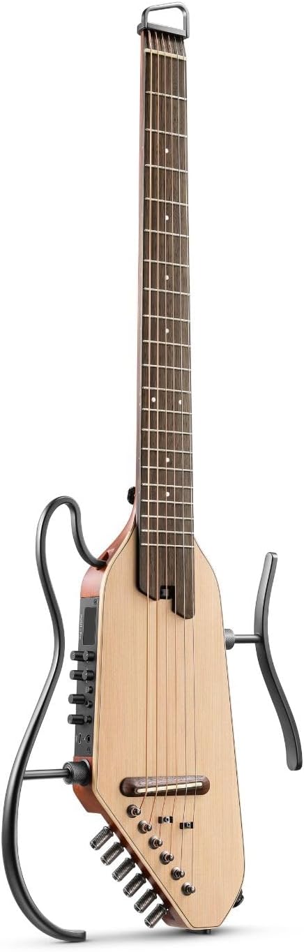 Donner HUSH I PRO - Guitarra electroacústica de viaje inteligente - modos de efecto - kit con auriculares bolsa correa y cable-Havenupyard
