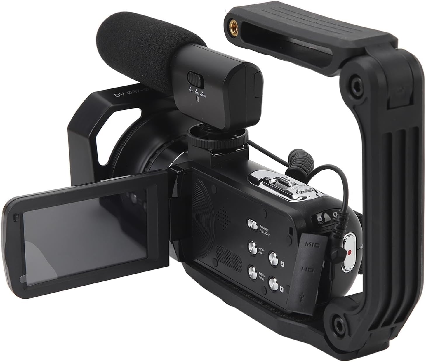 Videocámara 4K de 56 MP - cámara de vídeo para vlogging - zoom 18 aumentos - pantalla táctil 3 pulgadas - visión nocturna-Havenupyard
