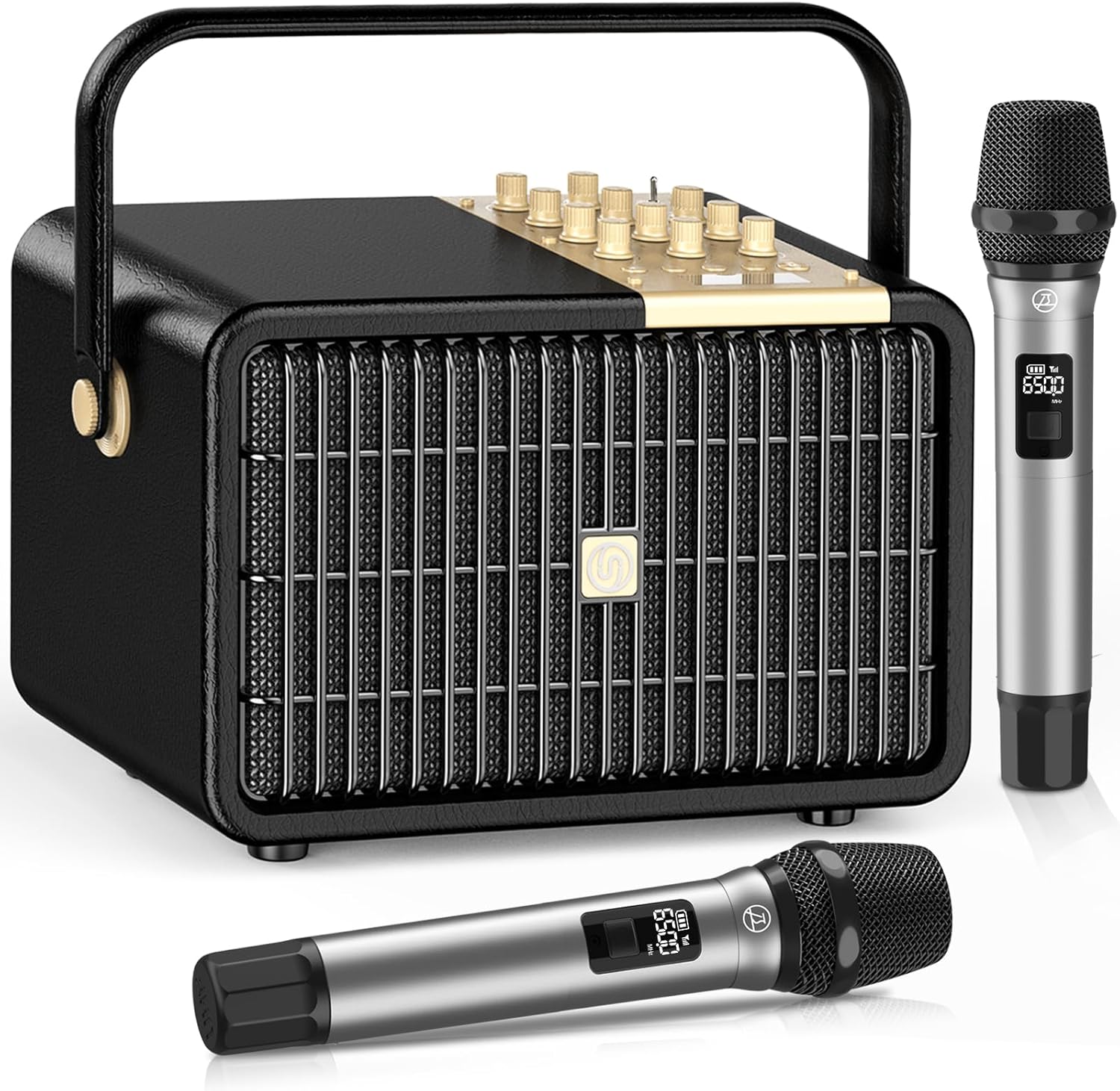 L400 máquina de karaoke profesional - altavoz Bluetooth PA 320 W pico - dos micrófonos UHF - USB TF AUX - para eventos y fiestas-Havenupyard