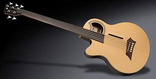 Warwick RockBass Alien Deluxe Hybrid Thinline bajo eléctrico 5 cuerdas - satén transparente con abeto caoba y nogal-Havenupyard