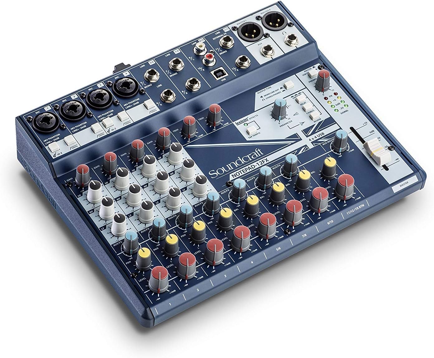 Soundcraft Notepad 12 FX - Consola de mezclas de 12 canales con USB I O - efectos integrados y conexiones Aux XLR-Havenupyard