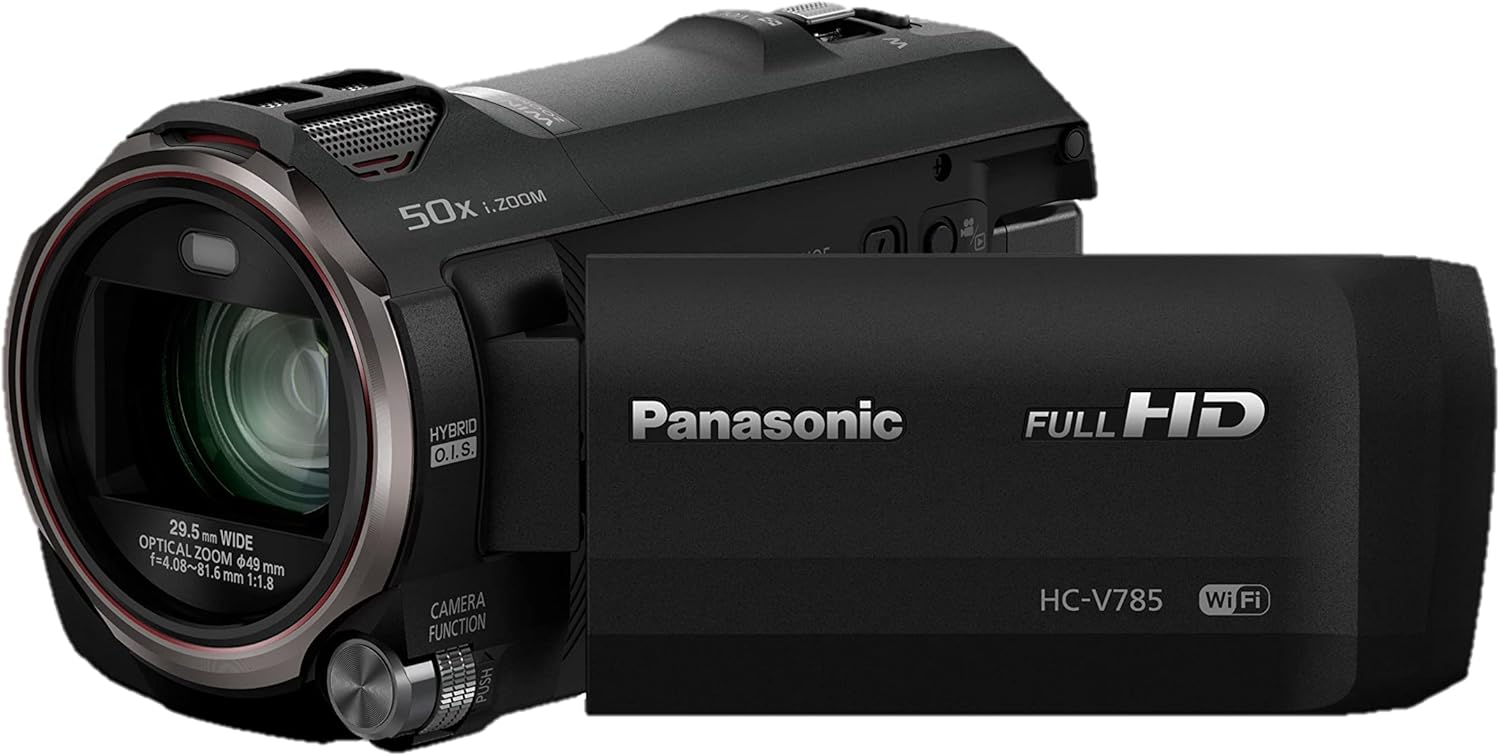 Panasonic HC V785EG K - videocámara Full HD negra - zoom óptico 20 aumentos - estabilización de imagen - WiFi - slow motion-Havenupyard