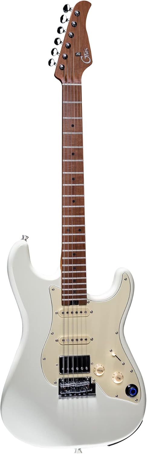 Mooer GTRS S801 Vintage White - Guitarra eléctrica blanca - Configuración HSS arce tilo y acero inoxidable-Havenupyard