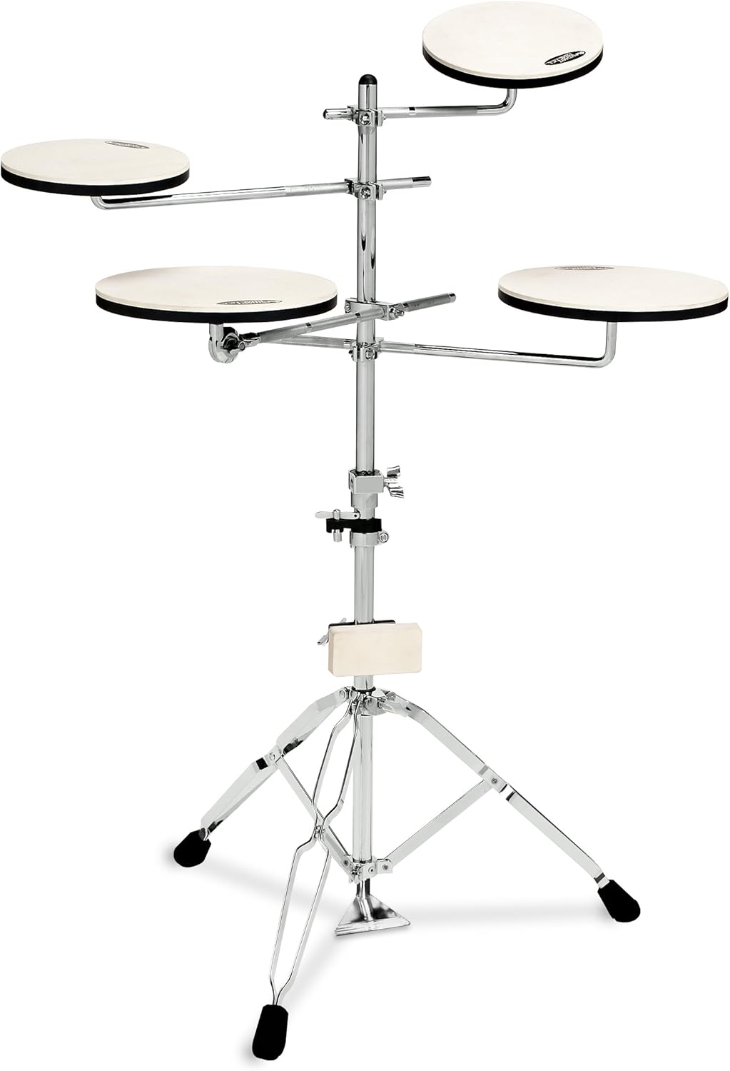 Drum Workshop Go Anywhere DWCPPADTS5 set de práctica de batería - 5 almohadillas cromo negro blanco con estructura metálica-Havenupyard