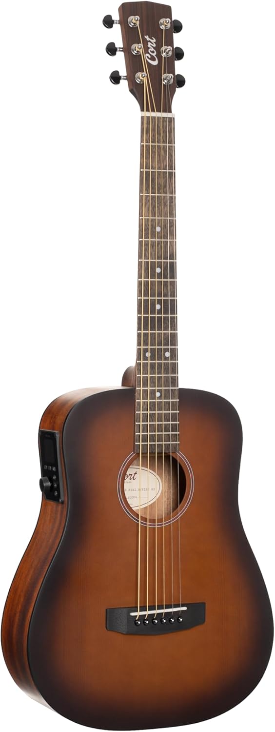 Cort EARTHGO OPBB Earth Go HyVibe H2 - Guitarra electroacústica marrón de poro abierto - tapa de pícea - para diestros-Havenupyard