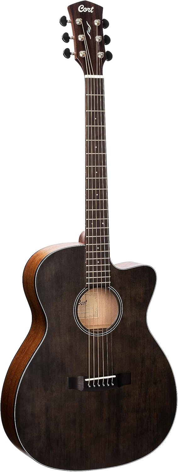 Cort CORE OC SP OPTB - Guitarra electroacústica negra - tapa de abeto y caoba - diapasón de ovangkol-Havenupyard