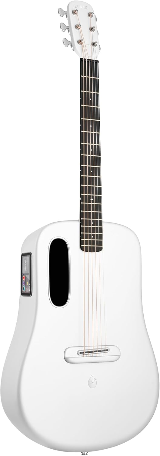 LAVA ME4 Carbono guitarra de 38 pulgadas - color blanco fibra de carbono con bolsa espacio y configuración S-Havenupyard