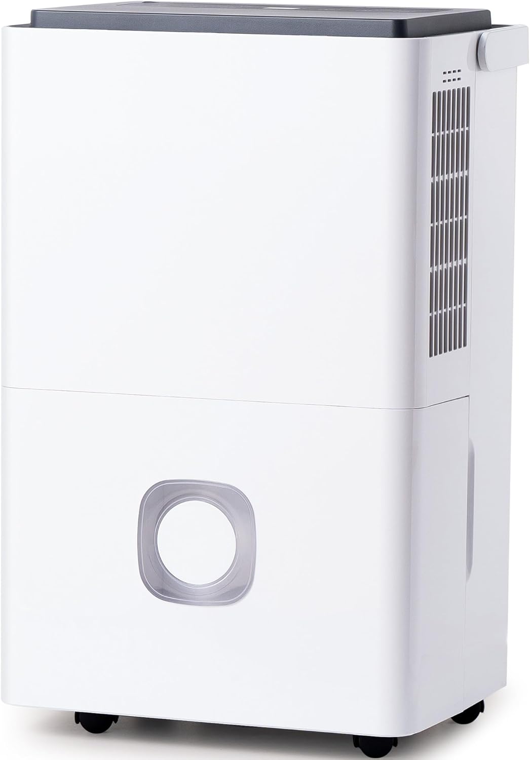 Raumentfeuchter Elektrisch Luftentfeuchter Keller 65L/Tag Tragbarer Bautrockner mit Ablaufschlauch 4,5L Tank Leise Timer Für Wohnung Büro Bad Garage Schlafzimmer Weiß-Nestmyhut