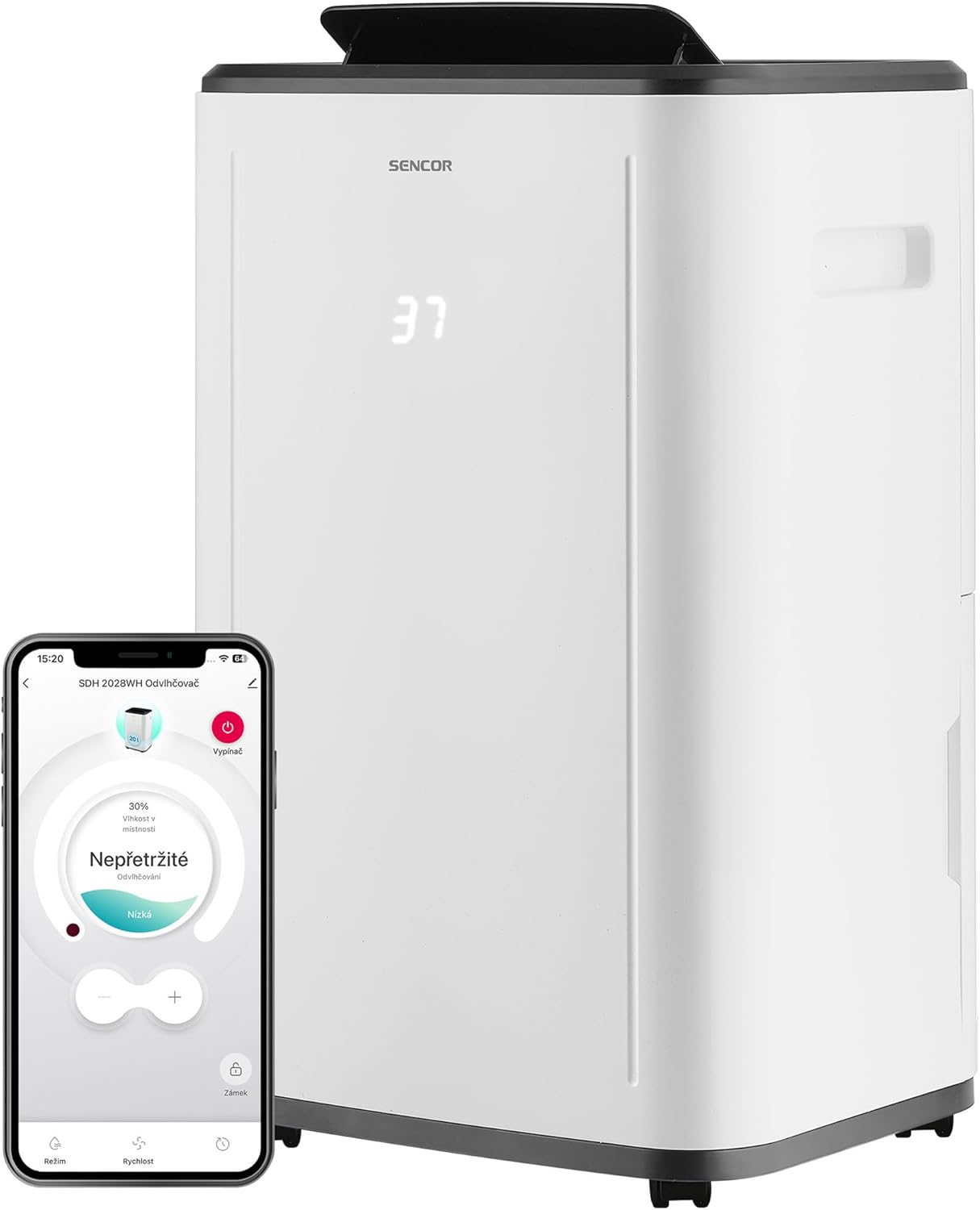 SENCOR SDH 2028WH Intelligenter Luftentfeuchter 20L/Tag Mobiler Raumentfeuchter 6L Tank Für Zuhause Weiß-Nestmyhut
