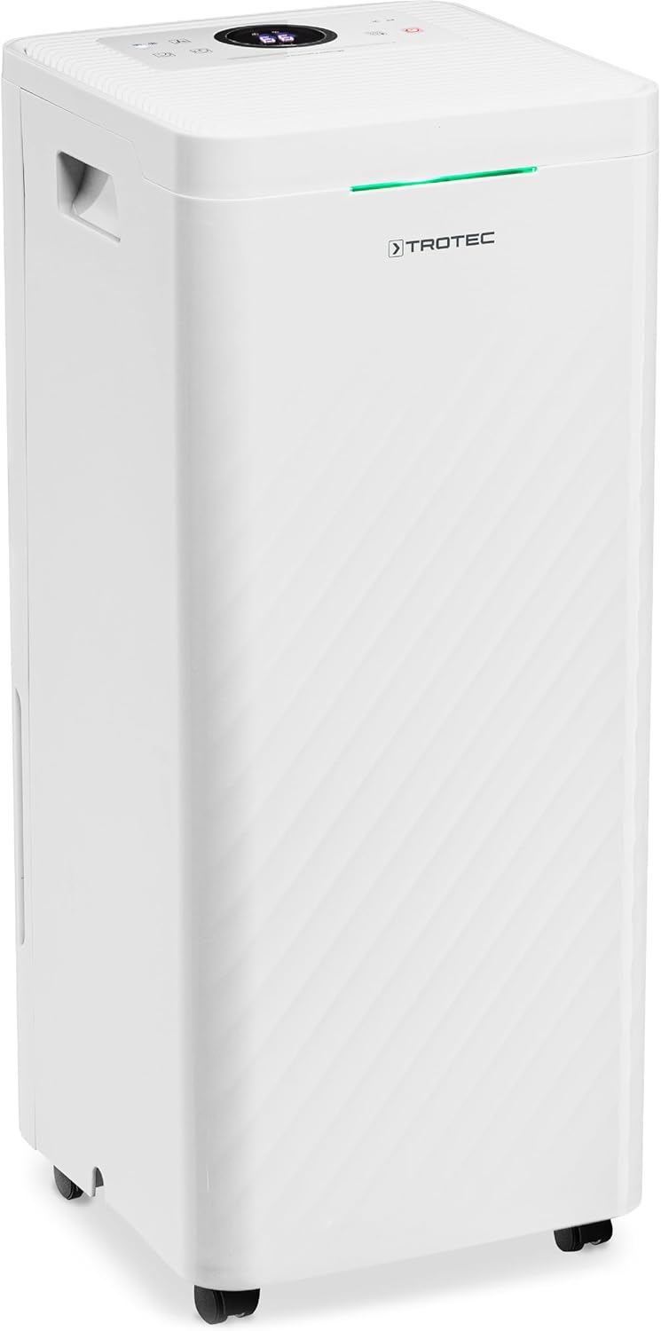 TROTEC TTK 64 HEPA Luftentfeuchter Elektrisch 24L/Tag 2in1 Luftreiniger HEPA Filter Für 50m² 125m³ 3,5L Tank Abschaltautomatik Weiß-Nestmyhut