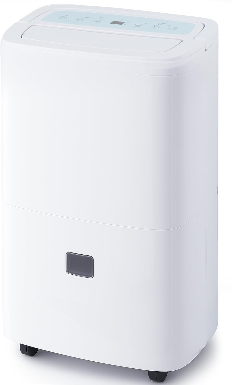 Kompressor Luftentfeuchter 90L/24h mit Pumpe 5m Schlauch Leise Automatisch Für 240m2 Keller Wohnung Badezimmer Weiß-Nestmyhut