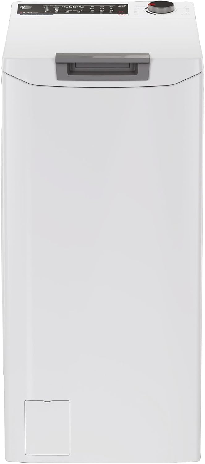 Hoover THOS486TM4-S Toplader Waschmaschine 8kg, WiFi Bluetooth Smart Control, Gentle Touch, All-in-One Programme, Weiß-Nestmyhut