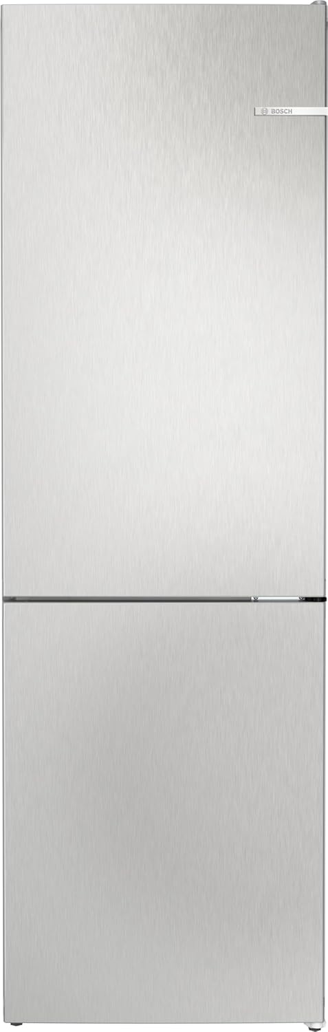 Bosch KGN362LBF Serie 4 Kühl-Gefrierkombination 321L freistehend, 218L Kühlen 103L Gefrieren, NoFrost, VitaFresh XXL, Flaschenablage, Edelstahl gebürstet, 186 x 60 cm-Nestmyhut