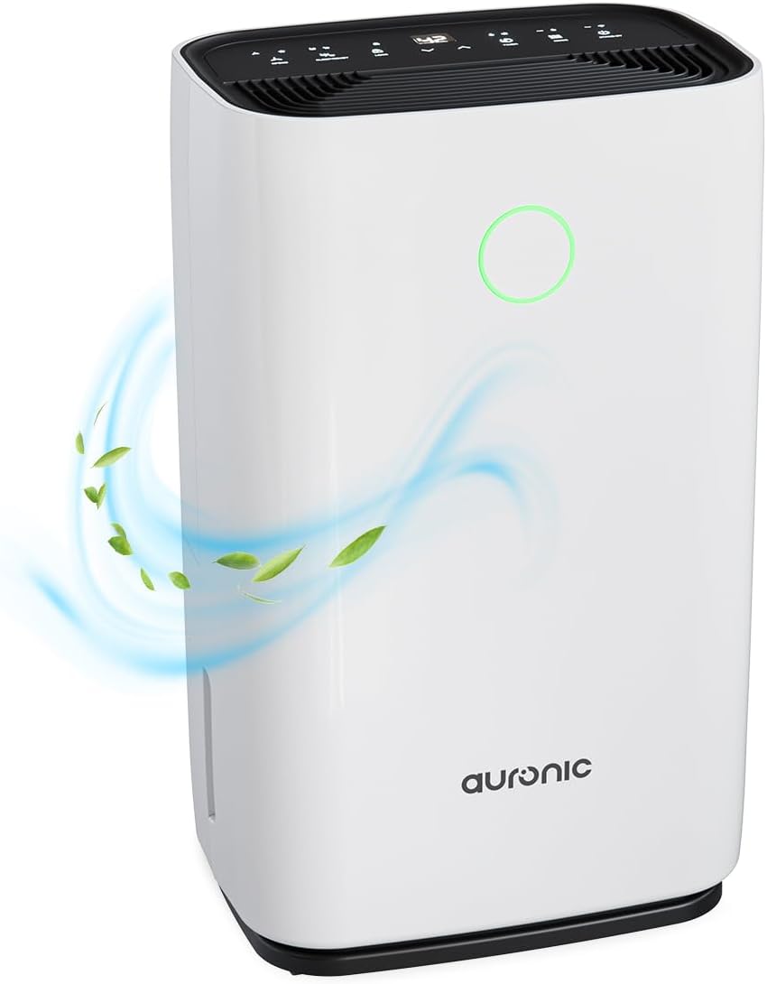 Auronic Luftentfeuchter 25L/Tag Elektrisch Leise Raumentfeuchter Mit Timer Abschaltautomatik Für Zuhause Weiß-Nestmyhut