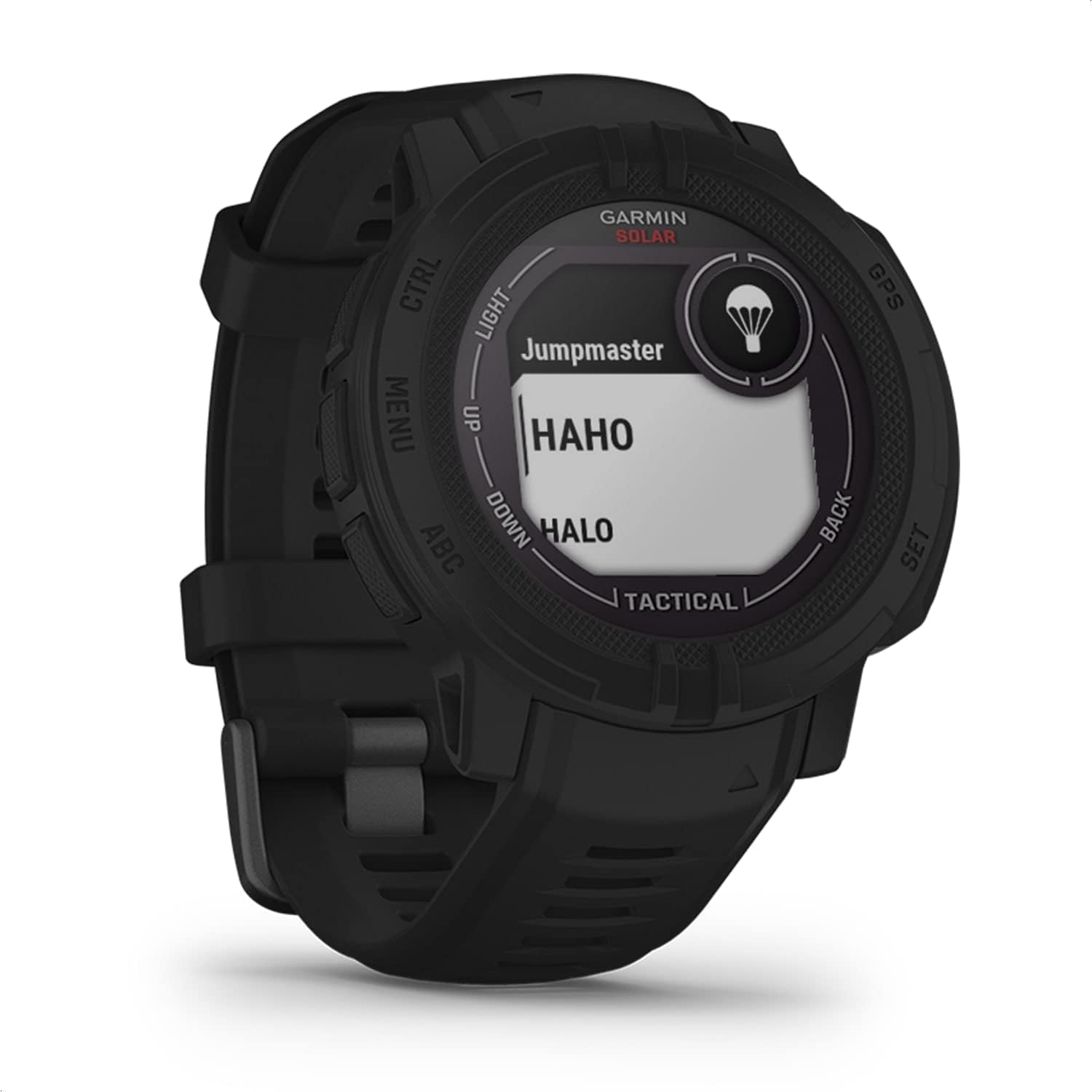 Garmin Instinct 2 Solar Tactical renewed GPS Outdoor Smartwatch generalüberholt mit Solar-Ladung, taktischen Funktionen, 40 Sport-Apps, unendlicher Akkulaufzeit im Smartwatch-Modus, Garmin Pay, robustes Design-Nestmyhut
