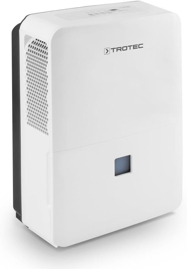 TROTEC TTK 127 E Luftentfeuchter Elektrisch 50L/Tag Für 150m² 375m³ 6L Tank Temperaturabhängige Entfeuchtung Für Wohnung Schlafzimmer Weiß-Nestmyhut