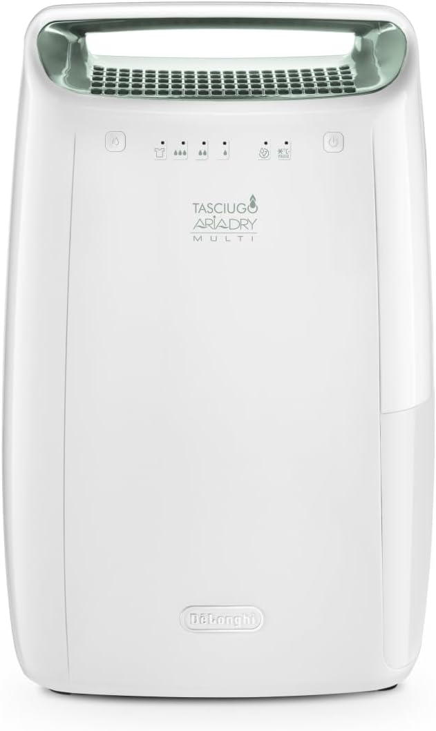 DeLonghi Tasciugo AriaDry DEX212SF Luftentfeuchter 12L/Tag 3-Fach Filtersystem Wäschetrockner Leise Weiß-Nestmyhut