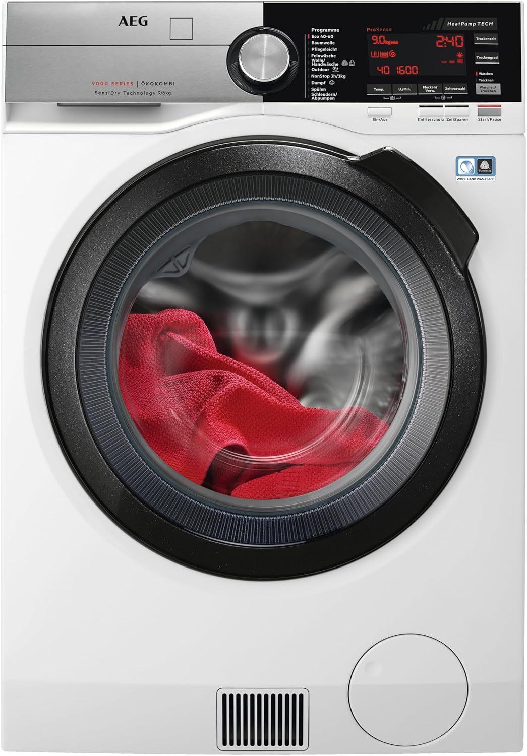 AEG Waschtrockner L9WEF80690 mit Wärmepumpe 9kg Waschen 6kg Trocknen, Serie 9000 AbsoluteCare, 1600 U/min, Dampf-Programm, Schonend für Wolle und Seide-Nestmyhut