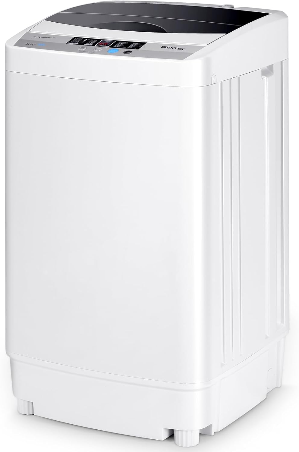 COSTWAY Mini Waschmaschine 4,5kg Toplader Vollautomat mit Pumpe, Schleuder, Display, 310W, 50x50x85cm, für Appartement und Wohnmobil-Nestmyhut