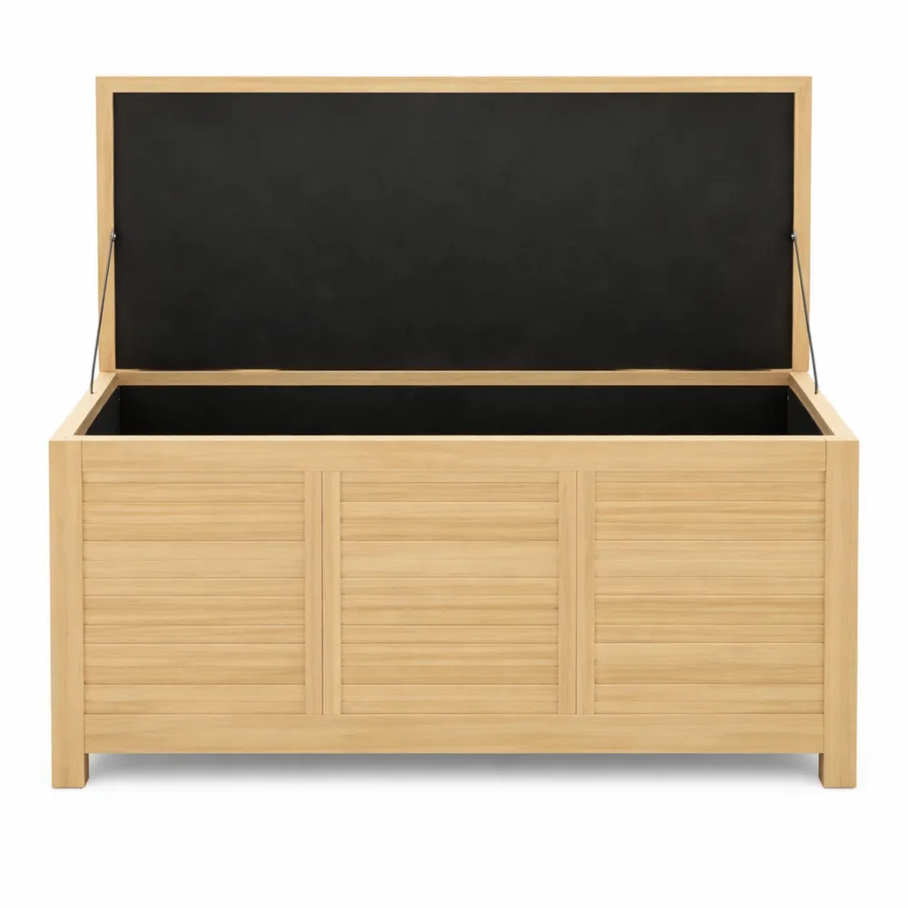 Coffre de jardin en bois avec roulettes et bâche imperméable 185L