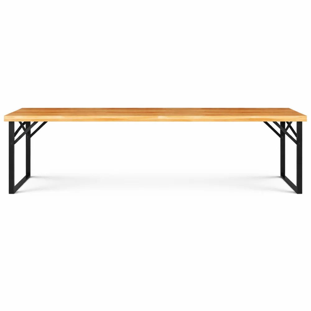 Banc de jardin pliable en bois et acier 177 cm