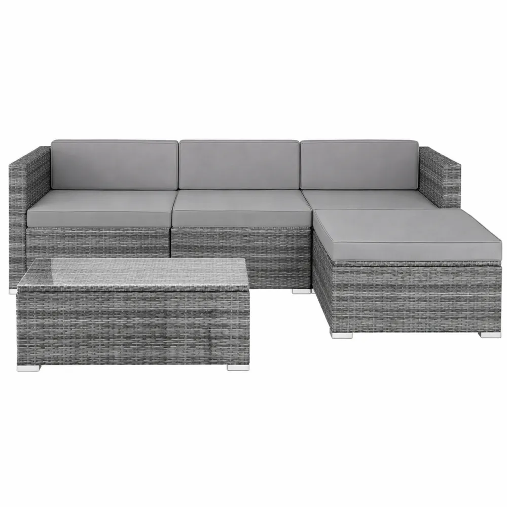 Salon de Jardin Extérieur en Résine Tressée pour Balcon et Terrasse