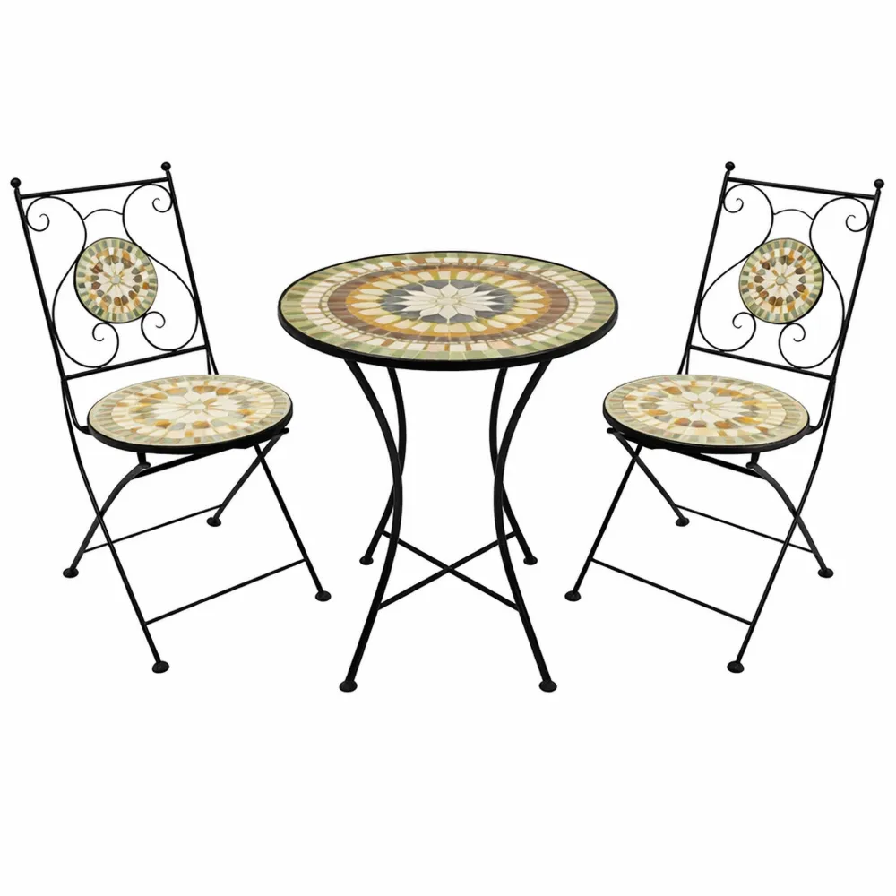 Ensemble de Bistro Extérieur en Mosaïque