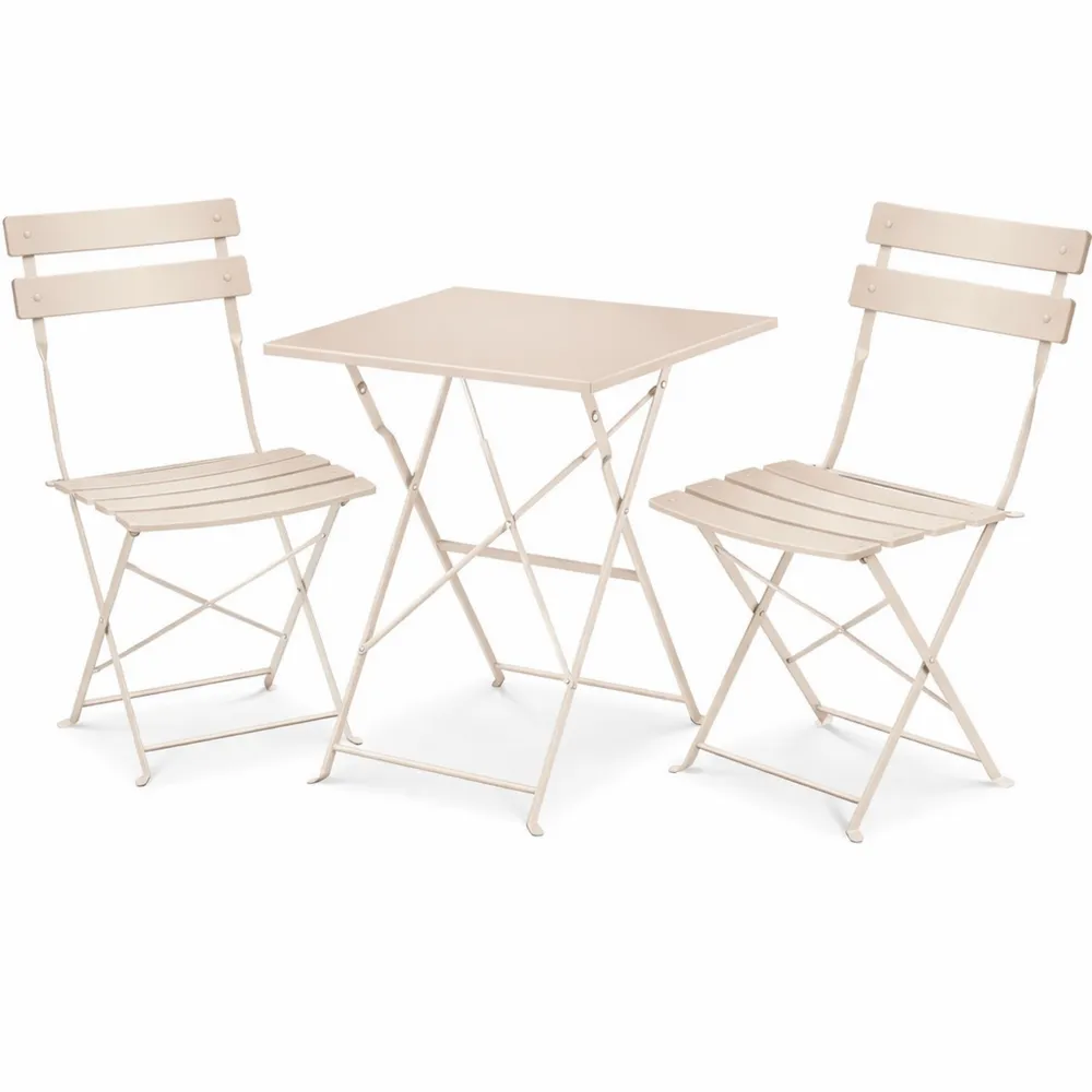 Set de Bistro Extérieur 3 Pièces Résistant aux Intempéries