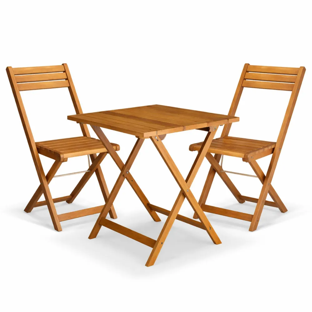 Ensemble de Jardin en Bois Acacia Résistant aux Intempéries
