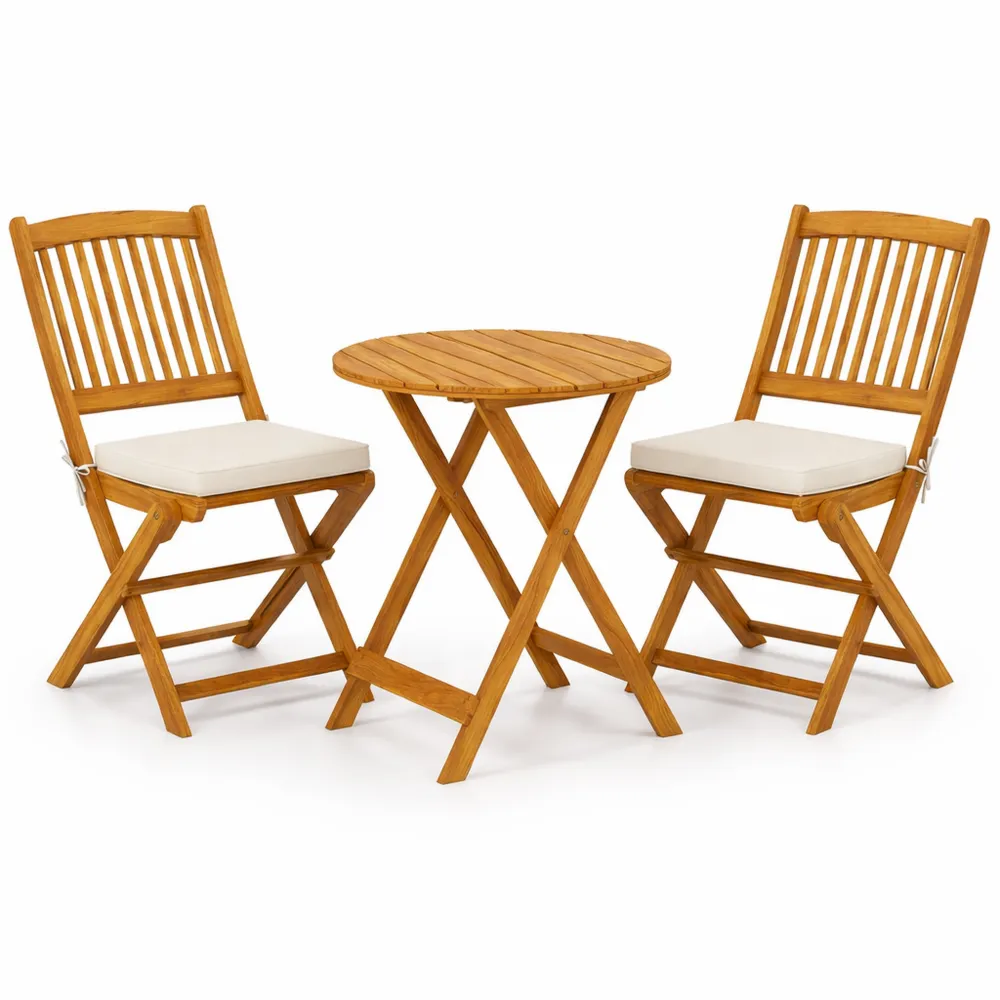 Ensemble de Jardin pour Balcon avec Chaises et Coussins Amovibles