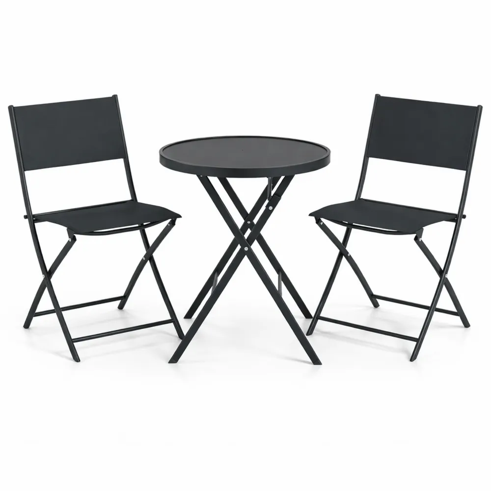 Ensemble bistrot pliable pour extérieur - Table et chaises compactes