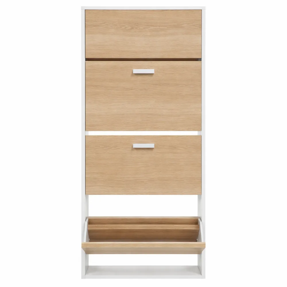 Armoire à Chaussures Grande Capacité avec Portes en Bois